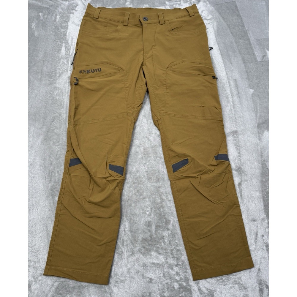 KUIU Kutana Pants Mens 36 Hybrid Stretch Woven Hunting Buckskin Waterproof Tech